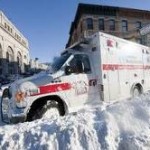 ambulance in snow