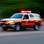 fire car rushing