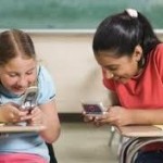 kids with cell phones at school