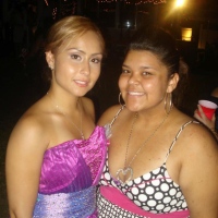 Penelope Morales (on left) with friend