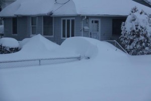 Car under 38 inches of snow in Milford, CT.