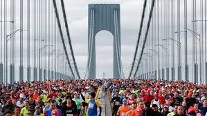 NYC Marathon Begins in Staten Island on the Verrazano-Narrows Bridge
